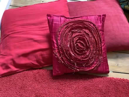 Photo of free 3 red cushions (Harrogate HG1) #1