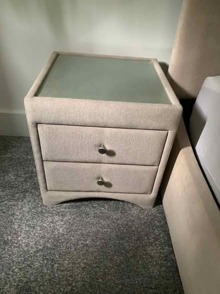 Photo of free 2 Beige Bedside Tables / Beige Ottoman Storage Bench (ME9) #3