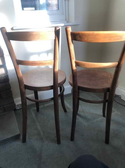 Photo of free Two wooden bistro chairs (AL5 near Harpenden Station) #2