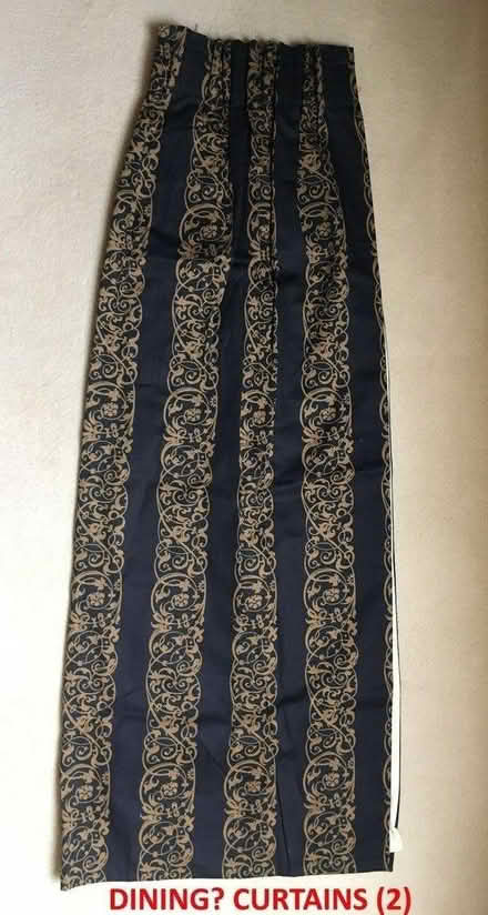Photo of free Curtains (pair) Black/gold (Long Wittenham OX14) #1