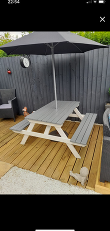 Photo of Wooden Picnic/Garden Bench Table (Old Colwyn) #1