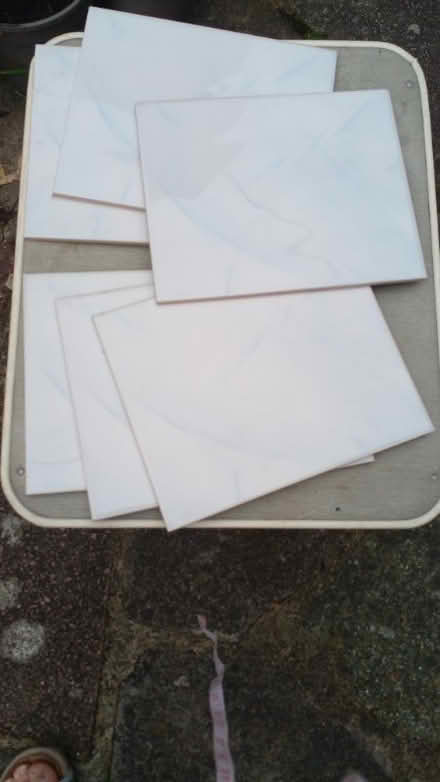 Photo of free Pale blue glazed bathroom tiles (Preston HA9) #1