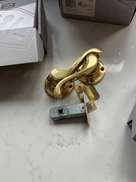 Photo of free 5 brass door handles (Frimley Green GU16) #1