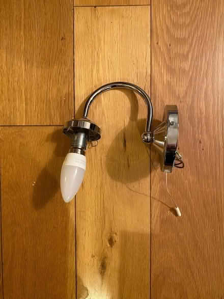 Photo of free Wall light - chrome with light pull (missing shade) (Meppershall SG17) #2