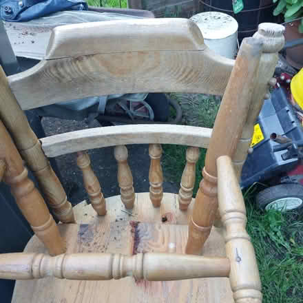 Photo of free Pine country kitchen chairs for upcycling (Hertford Heath SG13) #2