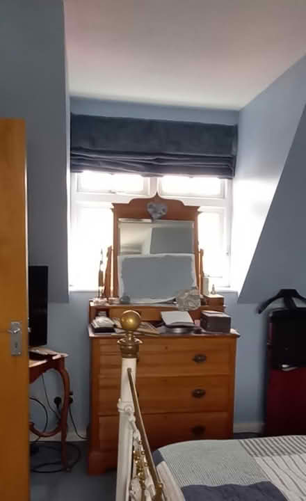 Photo of free Blue Roman blind plus fittings (Watton at Stone SG14) #2