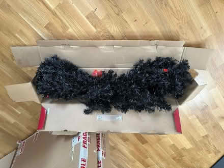 Photo of free Black Xmas Tree with PreLit LED bulbs, 6ft high (The Hockering GU22) #2