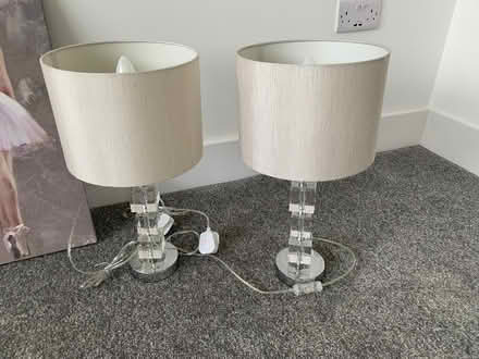 Photo of free 2 x Next Canvas & 2 x Homebase Bed Side Lamps (Borden ME9) #2