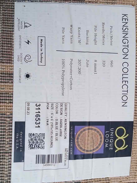 Photo of free Large circular floor rug (Nantwich CW5) #2