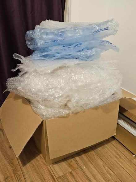 Photo of free Box of assorted thick and thin, large and small Bubble wrap (Bilton HG1) #1