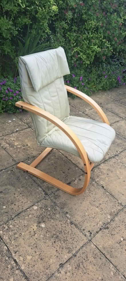 Photo of free IKEA cream leather style chair (Critchill, Frome) #2