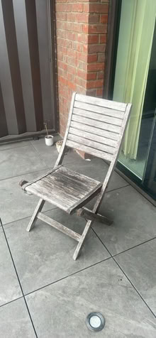 Photo of free Wooden garden chair (Stepney E1) #1