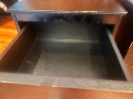 Photo of free Two black wooden bedside tables (Nine Elms SW11) #2