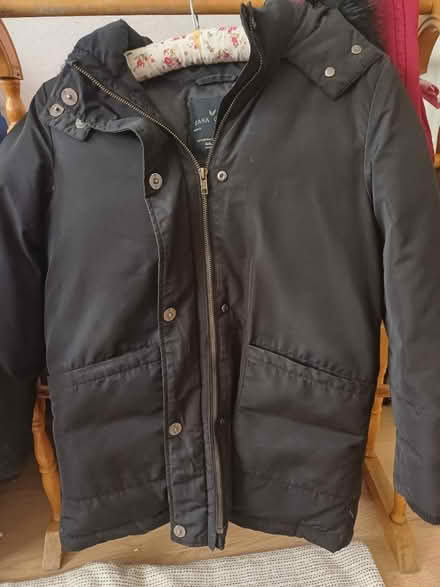 Photo of free ZARA Girls black coat age 11/12 (W12) #1