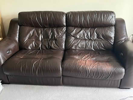 Photo of free Leather Reclining Sofa (Winchmore Hill N21) #3