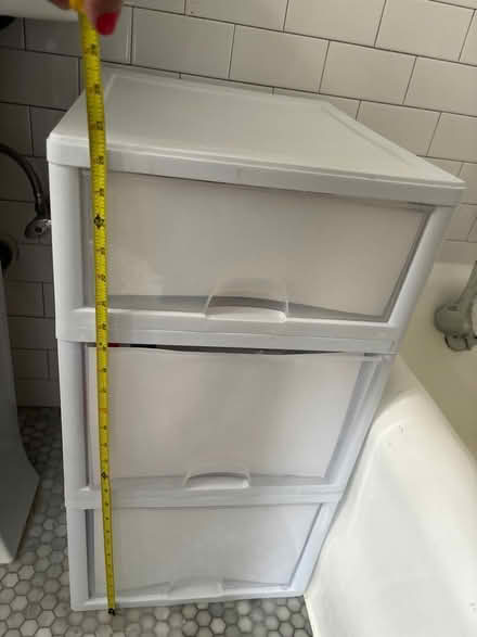 Photo of free 3white stacking storage boxes (W. 72nd St., NY,NY 10023) #1