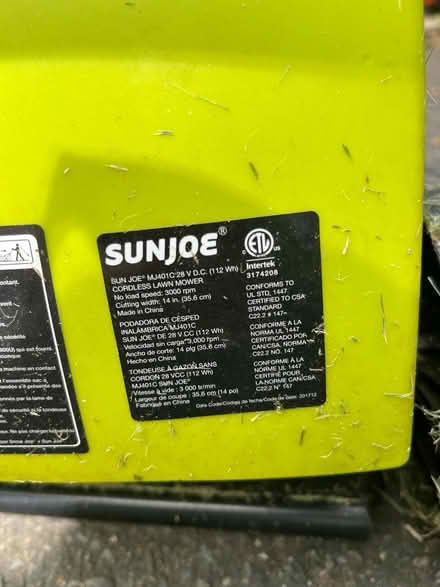 Photo of free Sunjoe Electric Mower (Norwalk, CT) #2