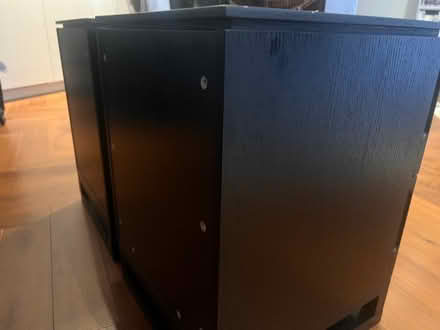 Photo of free Two black wooden bedside tables (Nine Elms SW11) #3