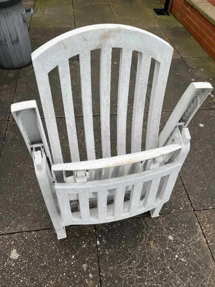 Photo of free 2 external plastic relaxing chairs; multifunctional (Scunthorpe DN15) #2