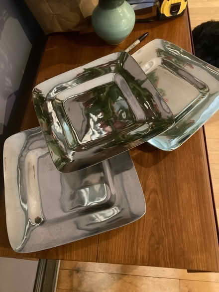 Photo of free 3 stainless steel platters (Roxborough/ Wissahickon) #1