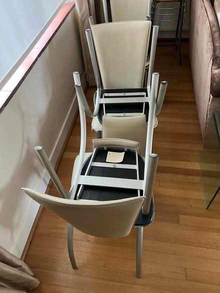 Photo of free 8 leather dining chairs (Bromley) #3