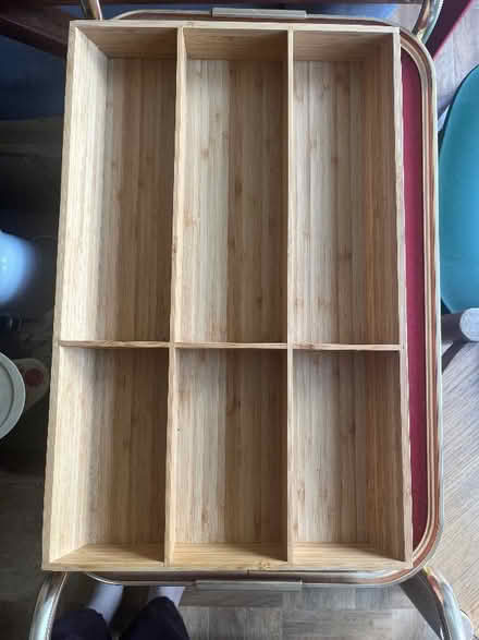 Photo of free IKEA bamboo 6 compartment cutlery tray (Wisewood S6) #1
