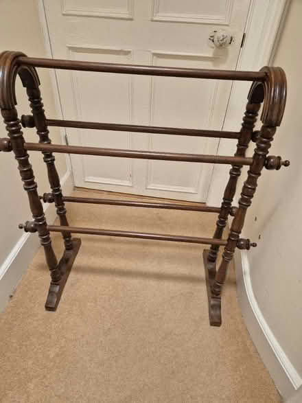 Photo of free Victorian mahogany towel rail (Clanbrassil Street Dublin 8)