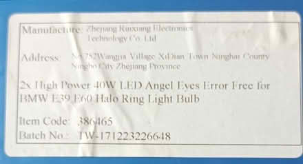 Photo of free Led Angel Eyes for BMW E39-F40 (Napsbury AL2) #3