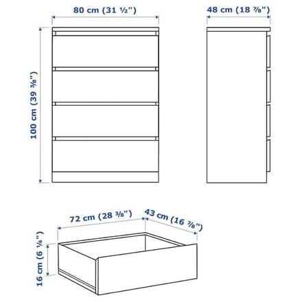 Photo of free IKEA malm chest of drawers (Codicote) #3