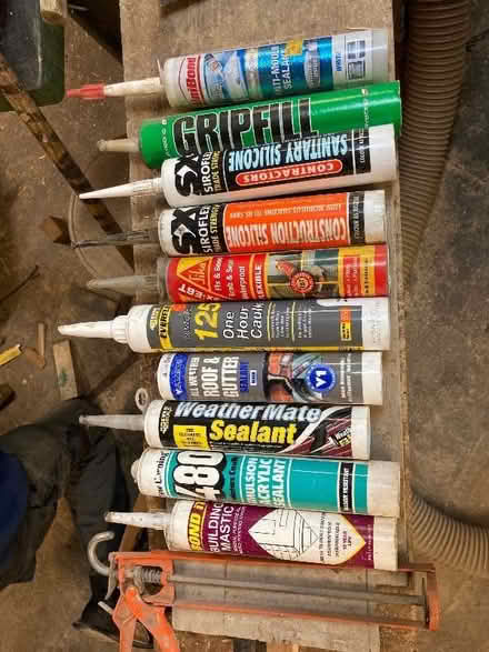 Photo of free Tubes of part used fillers and caulk with applicator (Kendal LA9) #1