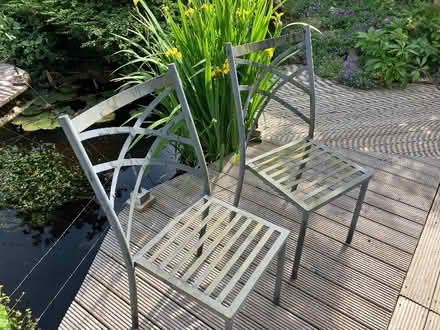 Photo of free Two Steel Garden Chairs (St John's WR2) #2