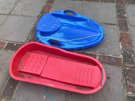 Photo of free Two plastic kids sledges (Bygrave SG7) #1