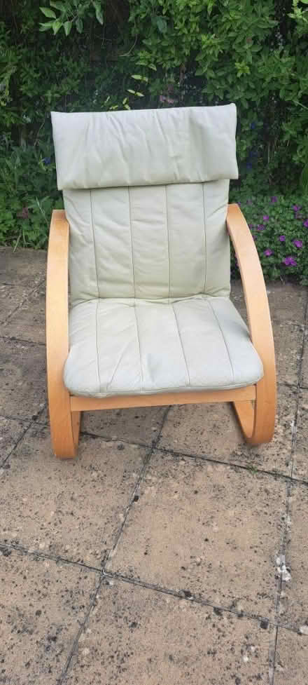 Photo of free IKEA cream leather style chair (Critchill, Frome) #1