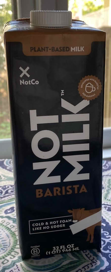 Photo of free NotMilk Barista Plant Based Milk (North Cambridge) #1