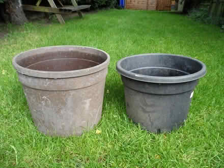 Photo of free 2 large flower pots (Harpenden Herts) #1