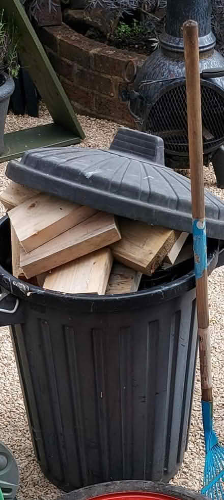 Photo of free Bin of soft wood offcuts inc bin (GL14) #1
