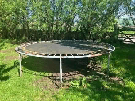 Photo of free 12’ trampoline (unguarded) (Dungworth S6) #1