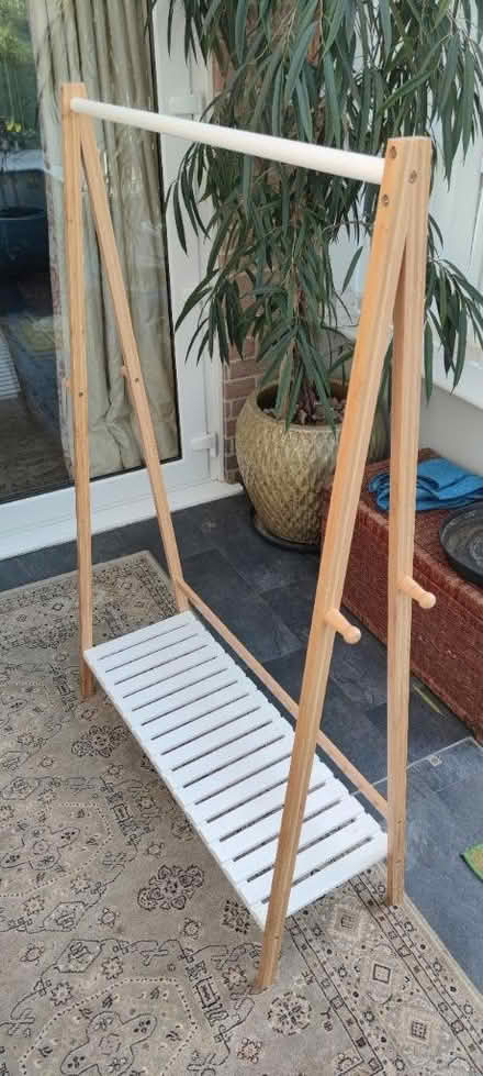 Photo of free wooden clothes rail (tilshead) #1