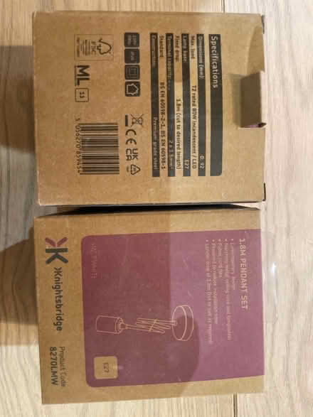 Photo of free 2x E27 pendant light fittings (Battlefield G42) #2