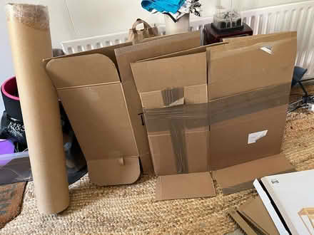 Photo of free Packing boxes and tube (Surbiton KT6) #1