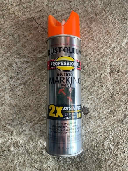 Photo of free Orange inverted marking spray paint (Ravenna) #1