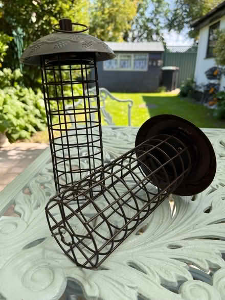 Photo of free Two hanging wire bird feeders (Lode, CB25 NorthEast Cambridge) #2