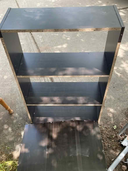 Photo of free Black particle board bookcase (South Boulder) #2