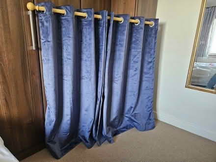 Photo of free Pair of curtains with pine rod (Dublin 9) #1
