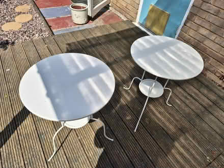 Photo of free Two white side tables (Bracknell RG12) #1