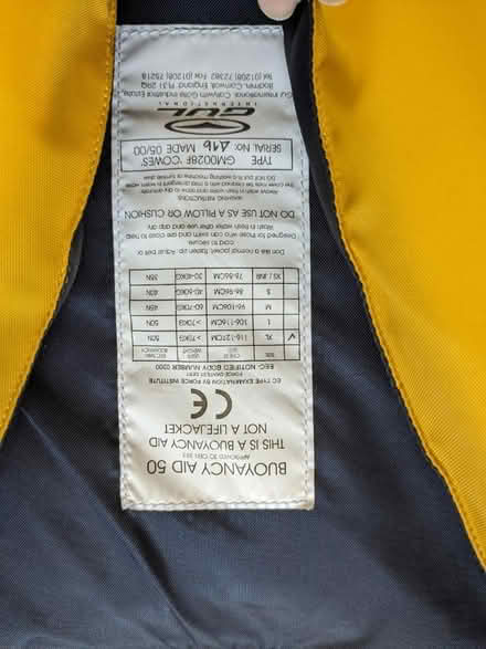 Photo of free Gul buoyancy aid 50 (B14) #2