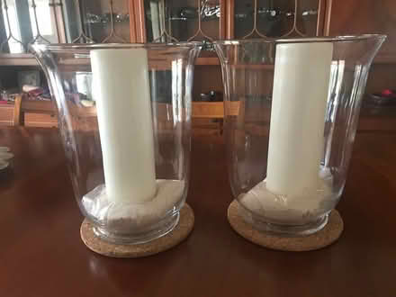 Photo of free Pair of glass lantern vases (BA13) #1