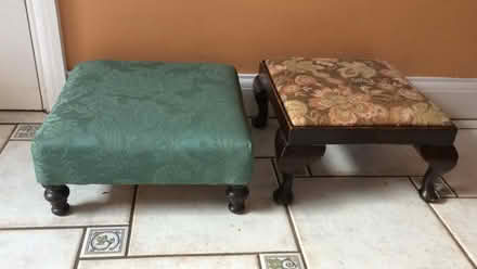 Photo of free Two Upholstered Footstools (New Malden, KT3) #1