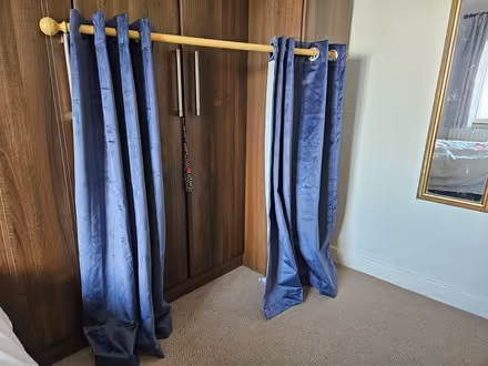 Photo of free Pair of curtains with pine rod (Dublin 9) #2