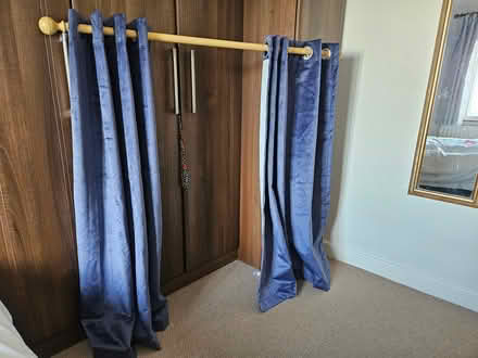 Photo of free Pair of curtains with pine rod (Dublin 9) #2